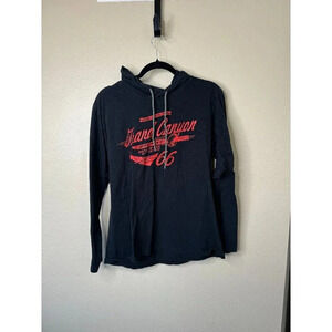 Men's Black Long Sleeve Grand Canyon Hooded Shirt, long sleeve shirt,‎